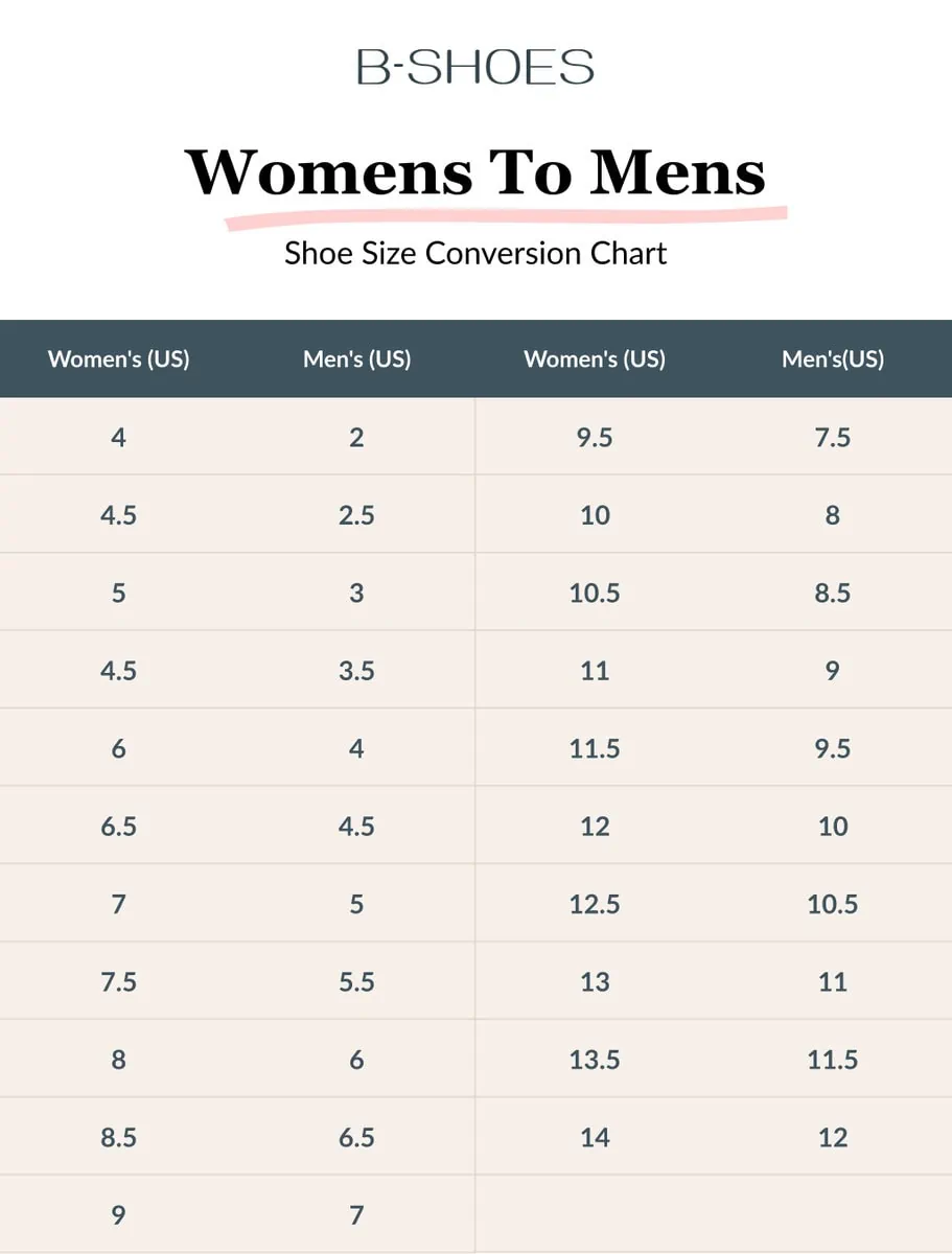 Womens To Mens Shoe Sizes Chart (US, UK, EURO) | Barefoot Brands