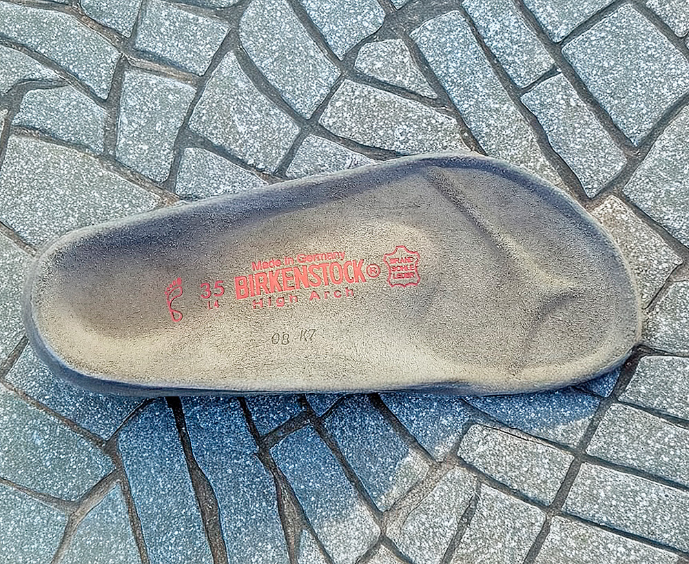 Birkenstocks Oropedic Sole After 6 Months of Wear