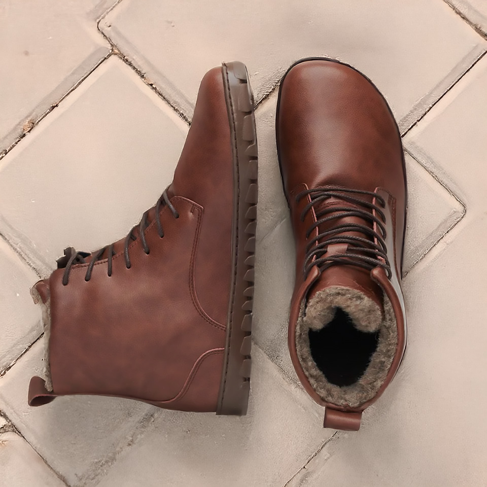 Zaqq Quintic Winter Vegan Tabaco Zaqq Quintic Winter Boots With Wide Toe Box